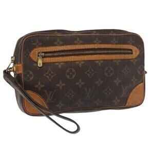 LOUIS VUITTON Monogram Marly Dragonne GM Clutch Bag M51825 LV Auth BA9515